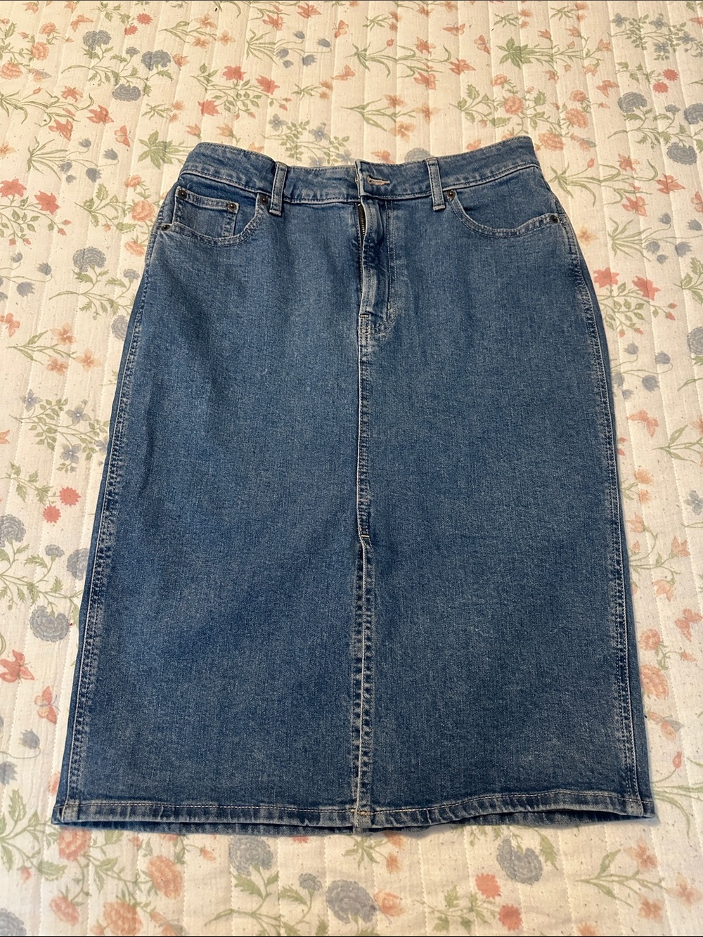 Gap Midi Denim Pencil Skirt